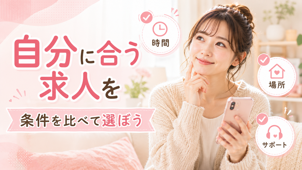 自分に合うチャットレディ求人を条件を比べながら選ぶ女性