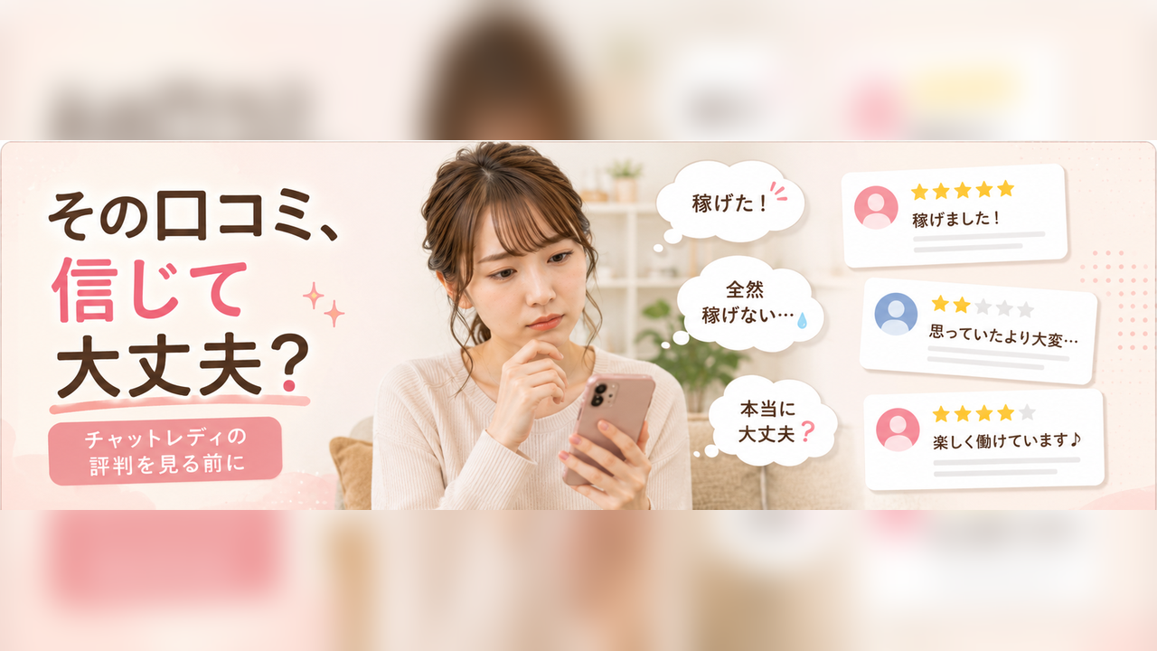 チャットレディの口コミをスマホで見比べて信じていいか迷う30代女性