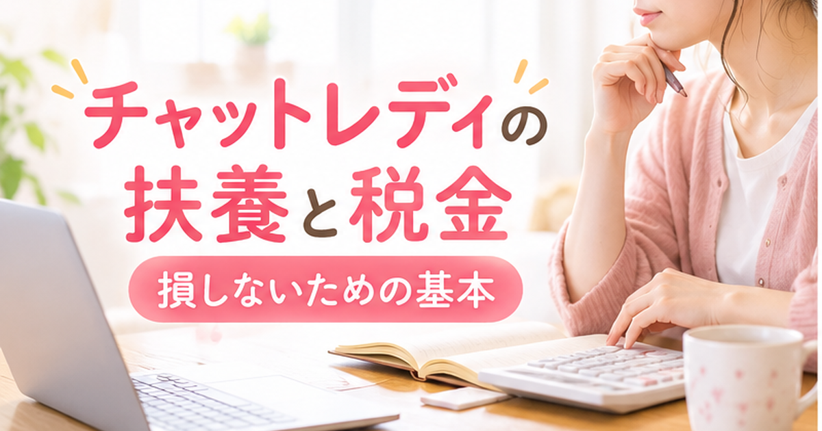 チャットレディの扶養と税金について考える主婦の女性